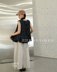 27A20 - CHECK PEPLUM TOP