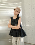27A20 - CHECK PEPLUM TOP