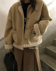 19a92 Suede shearling jacket