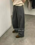 19q40 Cashmere blend elastic-waist wide-leg pants