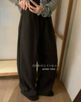 19q40 Cashmere blend elastic-waist wide-leg pants