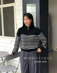 19a105 Cashmere striped sweater