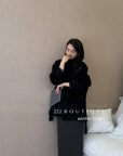 21a29 Mid-length notched-collar wool coat