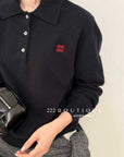 20a36 Cashmere knit polo