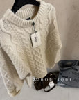 19a112 Cashmere cable-knit sweater