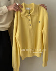 20a36 Cashmere knit polo