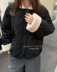 19a93 Fur-quilted puffer jacket