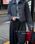 20a117 Hand-stitched cashmere wool coat