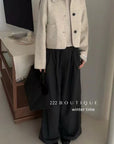 20a117 Hand-stitched cashmere wool coat