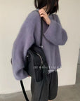 19a90 Rabbit-fur knit sweater