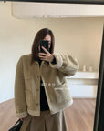 19a92 Suede shearling jacket