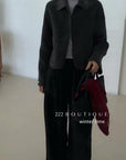 20a117 Hand-stitched cashmere wool coat