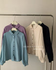 18a86 Polka-dot wool shirt