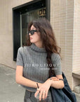 short sleeve wool shirt - 85a150
