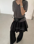 18a93 V-neck short-sleeve cashmere sweater