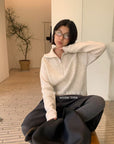 19a60 High-neck knit sweater