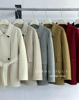21a29 Mid-length notched-collar wool coat