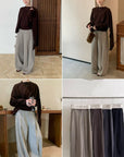 18q32 Wool blend straight-leg pants