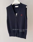 20a34 V-neck wool vest