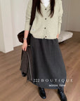 19v14 Wool bubble-hem skirt