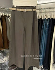 18q30 Cashmere wool trousers with belt