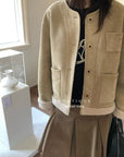 19a92 Suede shearling jacket