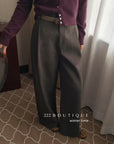 18q30 Cashmere wool trousers with belt