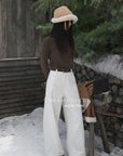 19q3 Wool baggy trousers with belt