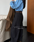 19q3 Wool baggy trousers with belt