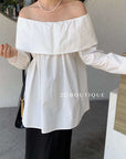 off-shoulder shirt