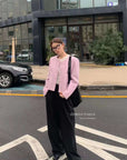 Áo tweed cổ tròn