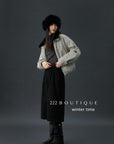 20a129 Basic puffer jacket with fur-trim collar