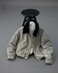 20a129 Basic puffer jacket with fur-trim collar