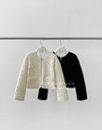 19a61 Velvet quilted puffer jacket