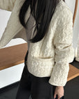 19a61 Velvet quilted puffer jacket