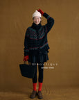 19v13 Wool tiered mini skirt