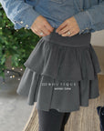 19v13 Wool tiered mini skirt