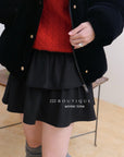 19v13 Wool tiered mini skirt