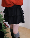 19v13 Wool tiered mini skirt
