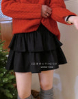 19v13 Wool tiered mini skirt