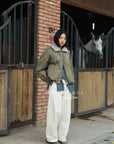 19a62 Puffer jacket with fur collar