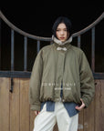 19a62 Puffer jacket with fur collar