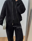 19a65 Basic zip-up hoodie