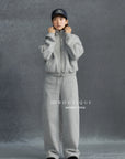 19a65 Basic zip-up hoodie