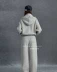 19a65 Basic zip-up hoodie