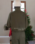 19a65 Basic zip-up hoodie
