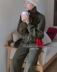 19a65 Basic zip-up hoodie