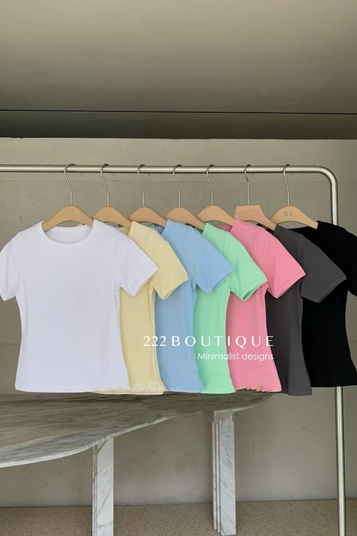 12a6 Basic cotton tee – summer candy colors