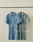 short denim dress