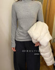 20a53 Thermal mock-neck top (3 cm collar)
